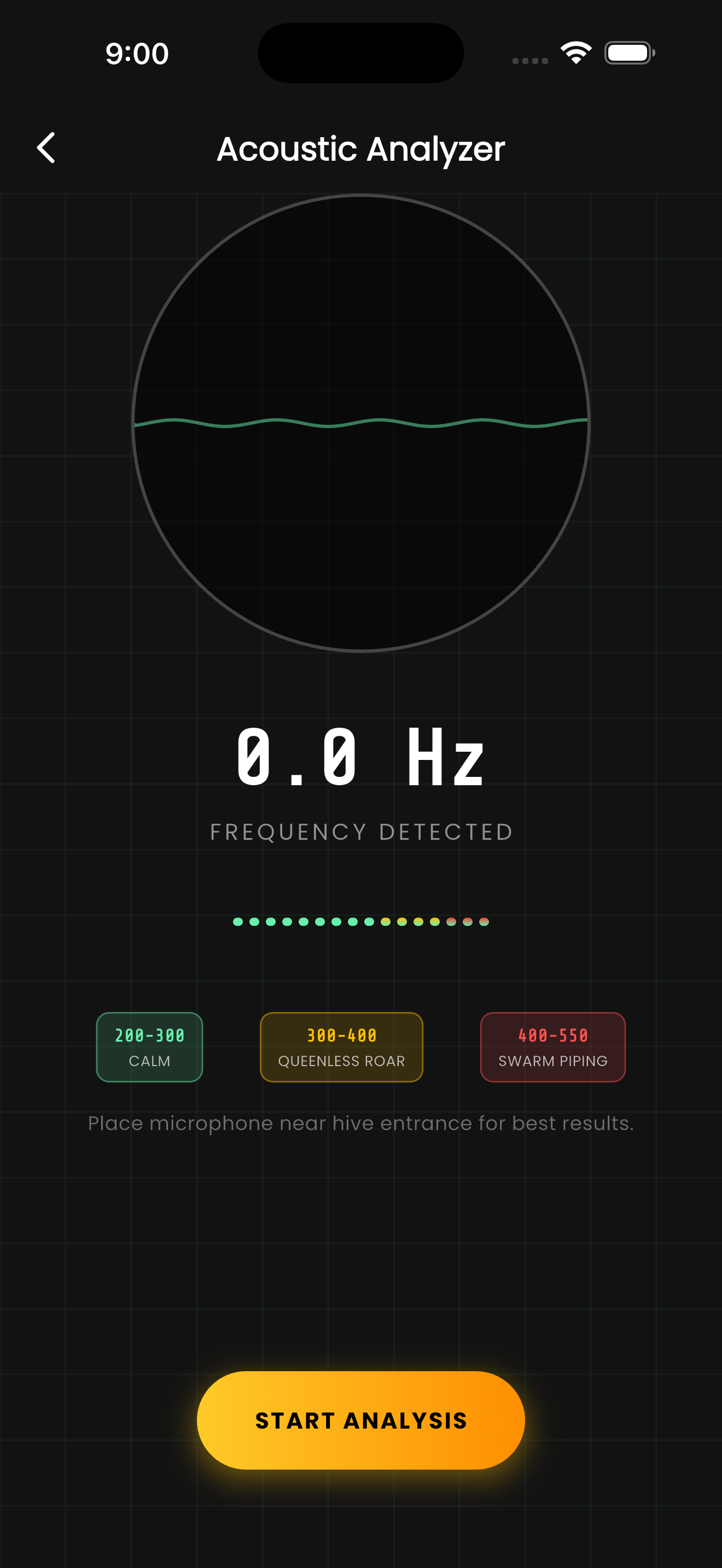 acoustic feature screenshot