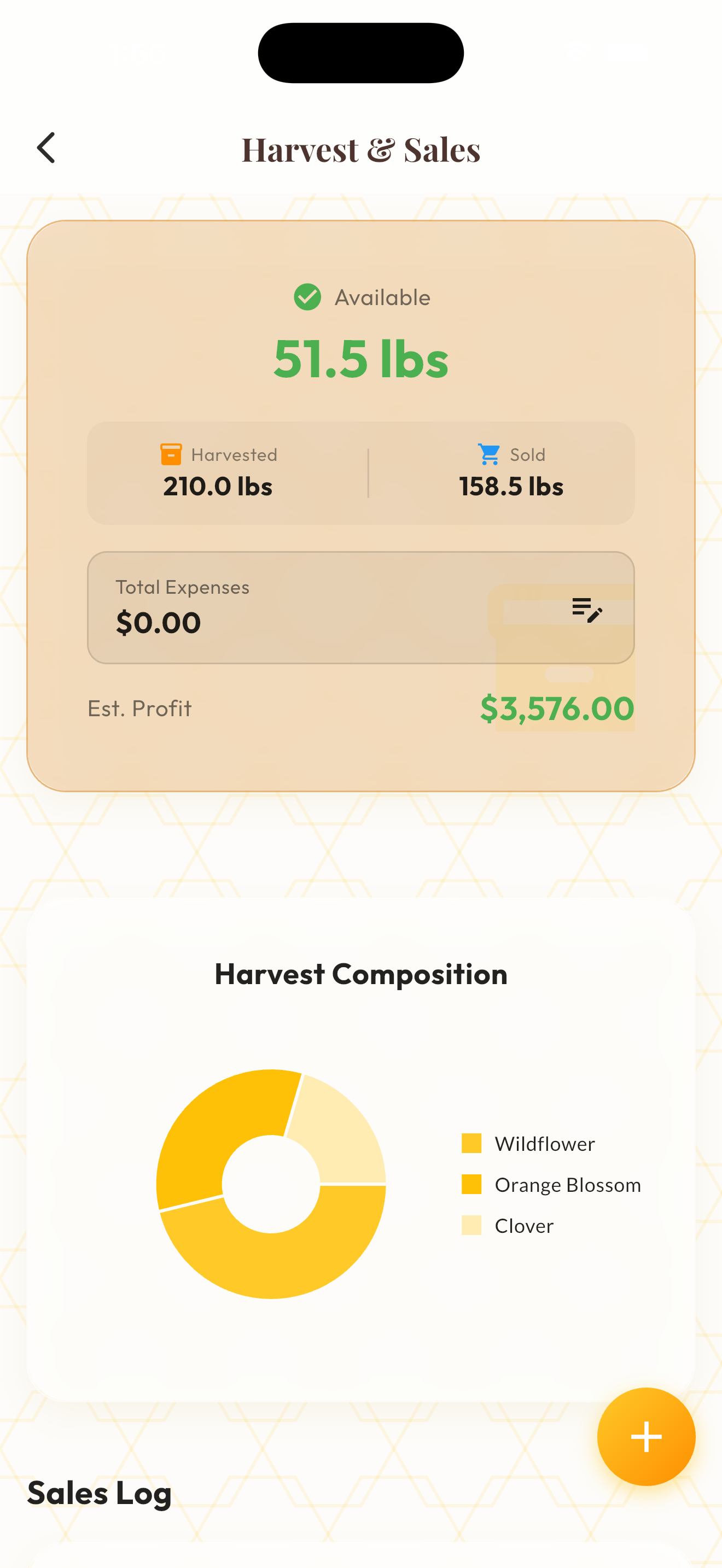 harvest feature screenshot