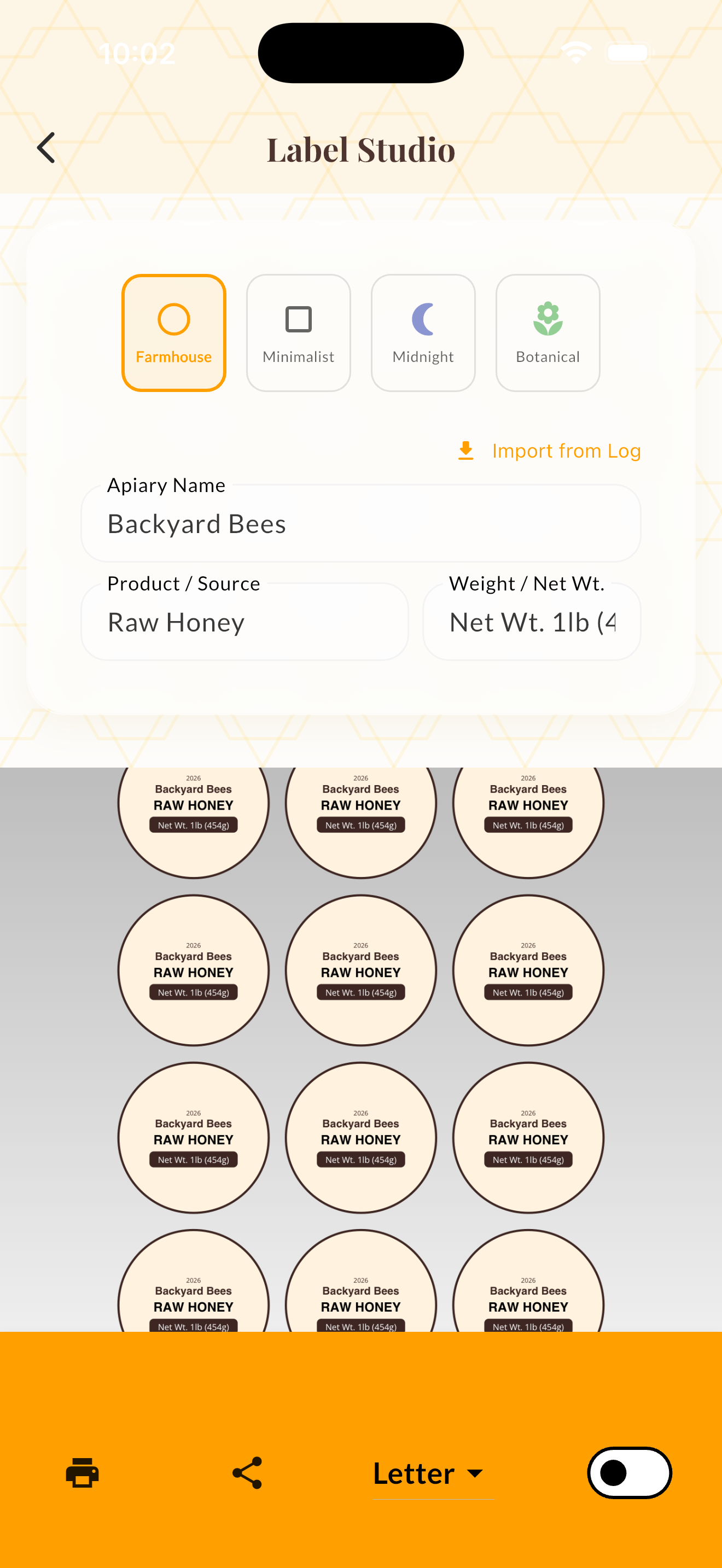 labels feature screenshot