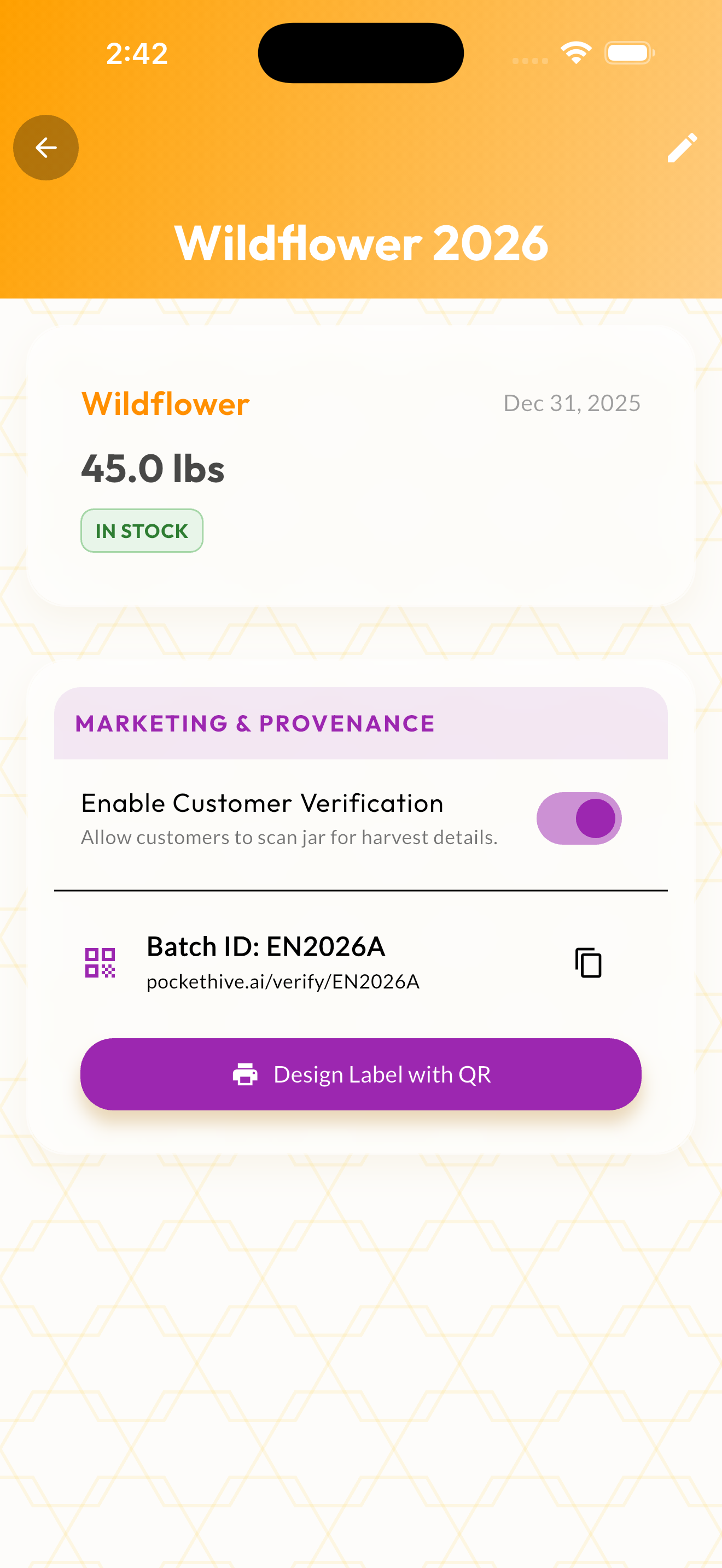 provenance feature screenshot